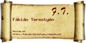 Fábián Terestyén névjegykártya